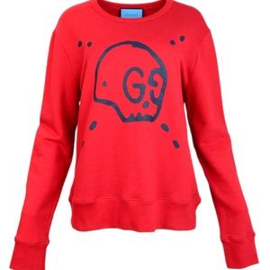 Gucci Men's Red GucciGhost Sweatshirt Sz L